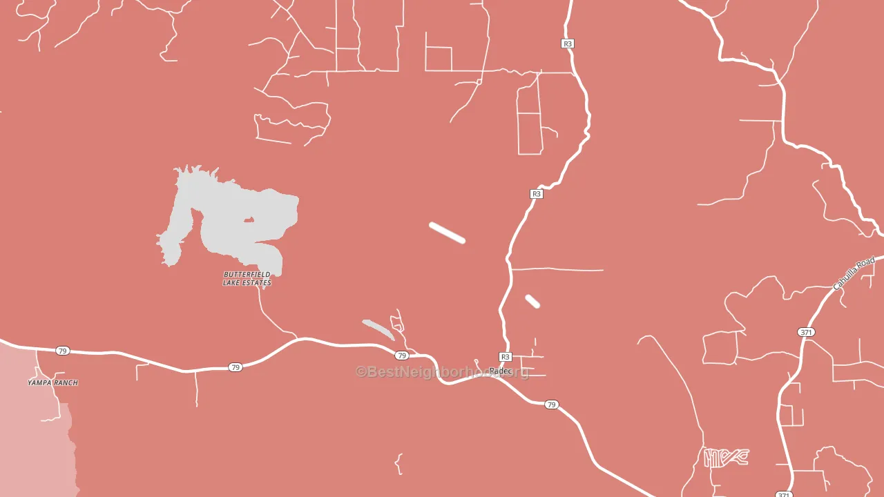Radec, CA block-group political-lean map