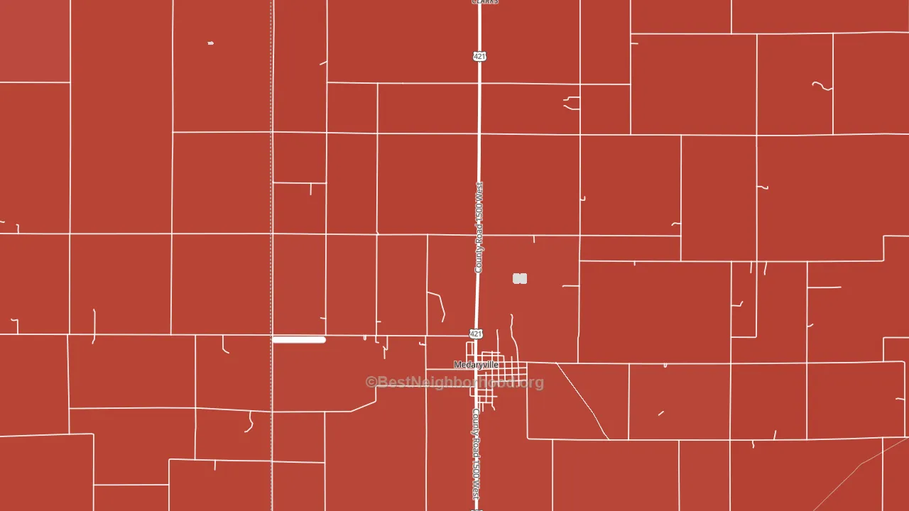 Radioville, IN block-group political-lean map