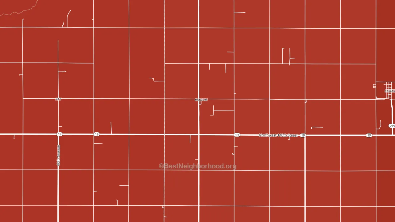 Radium, KS block-group political-lean map
