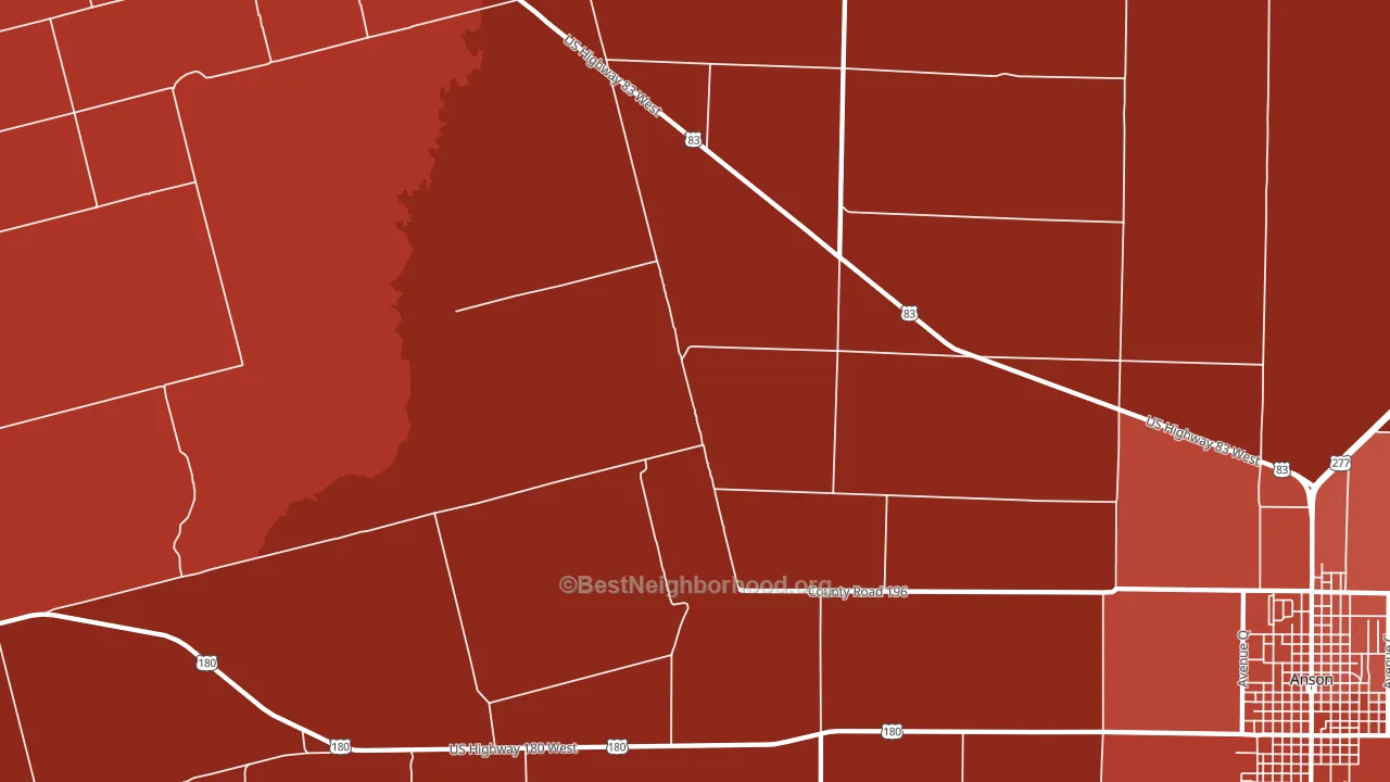 Radium, TX block-group political-lean map