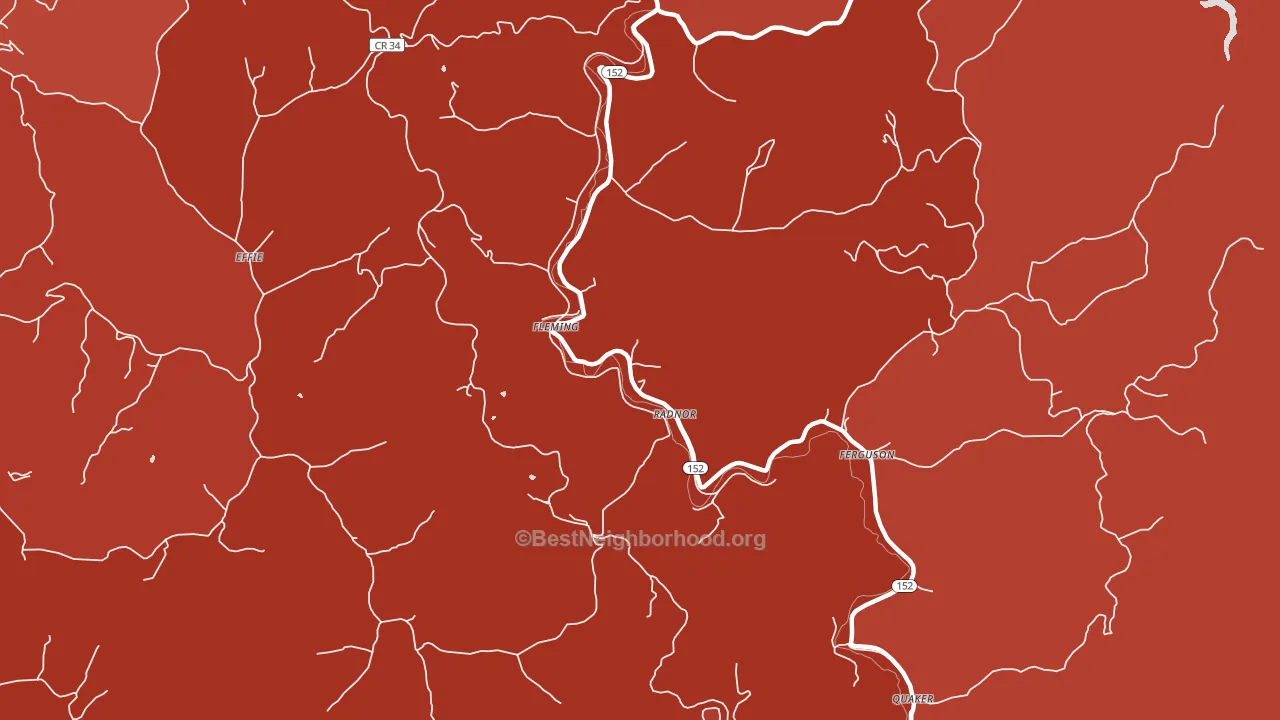 Radnor, WV block-group political-lean map