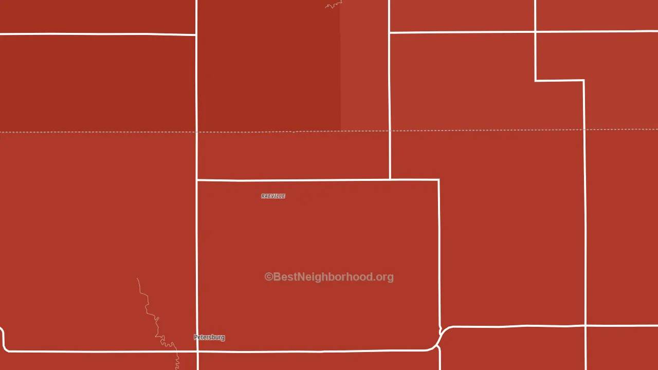 Raeville, NE block-group political-lean map