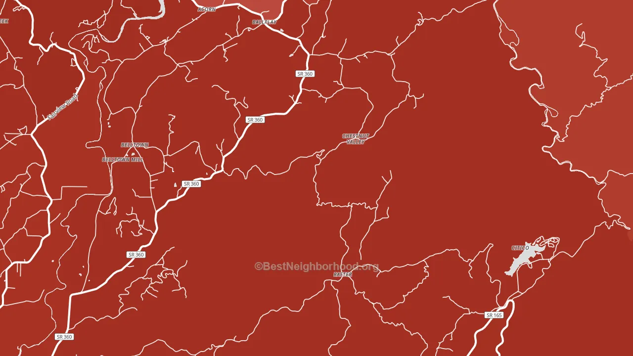 Rafter, TN block-group political-lean map