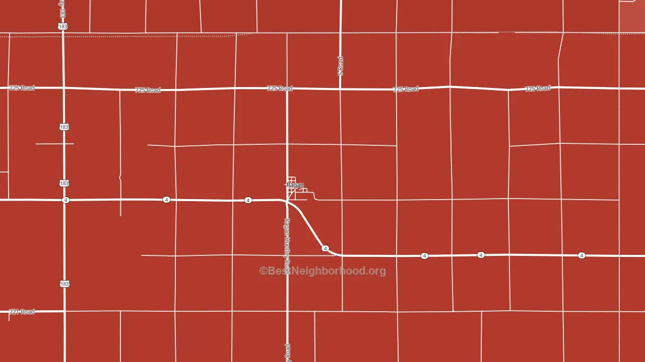 Ragan, NE block-group political-lean map