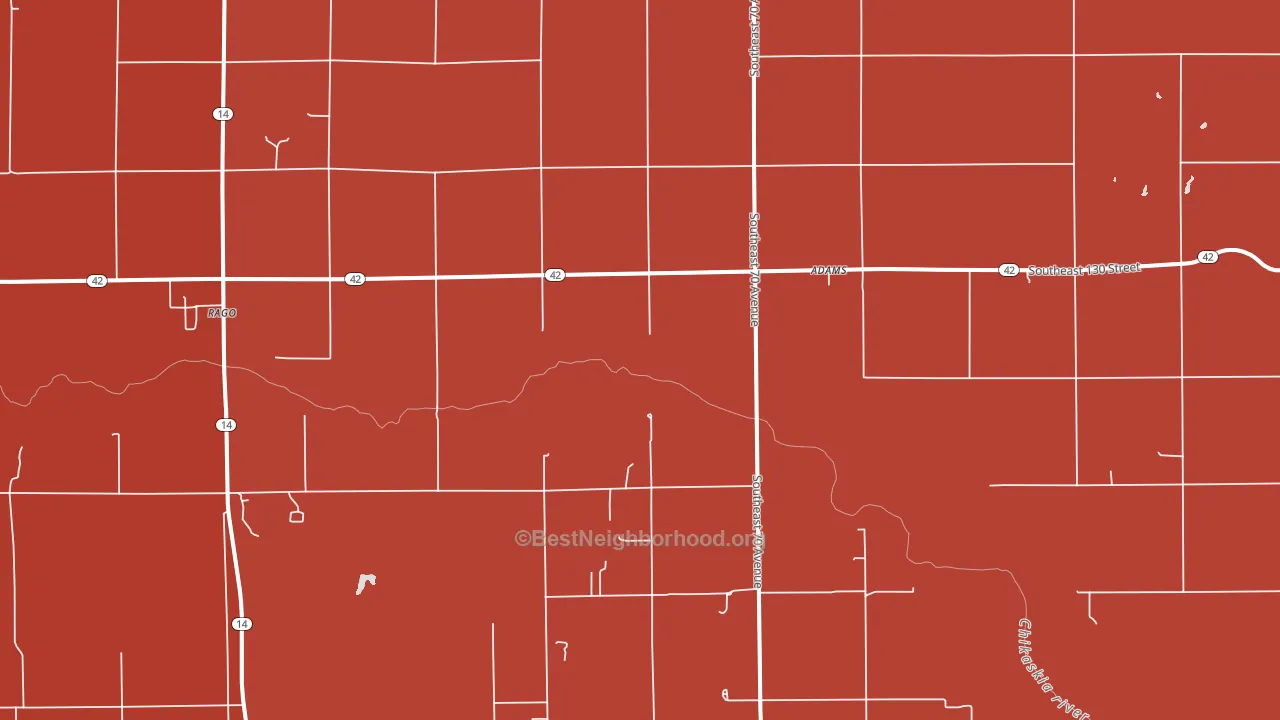 Rago, KS block-group political-lean map