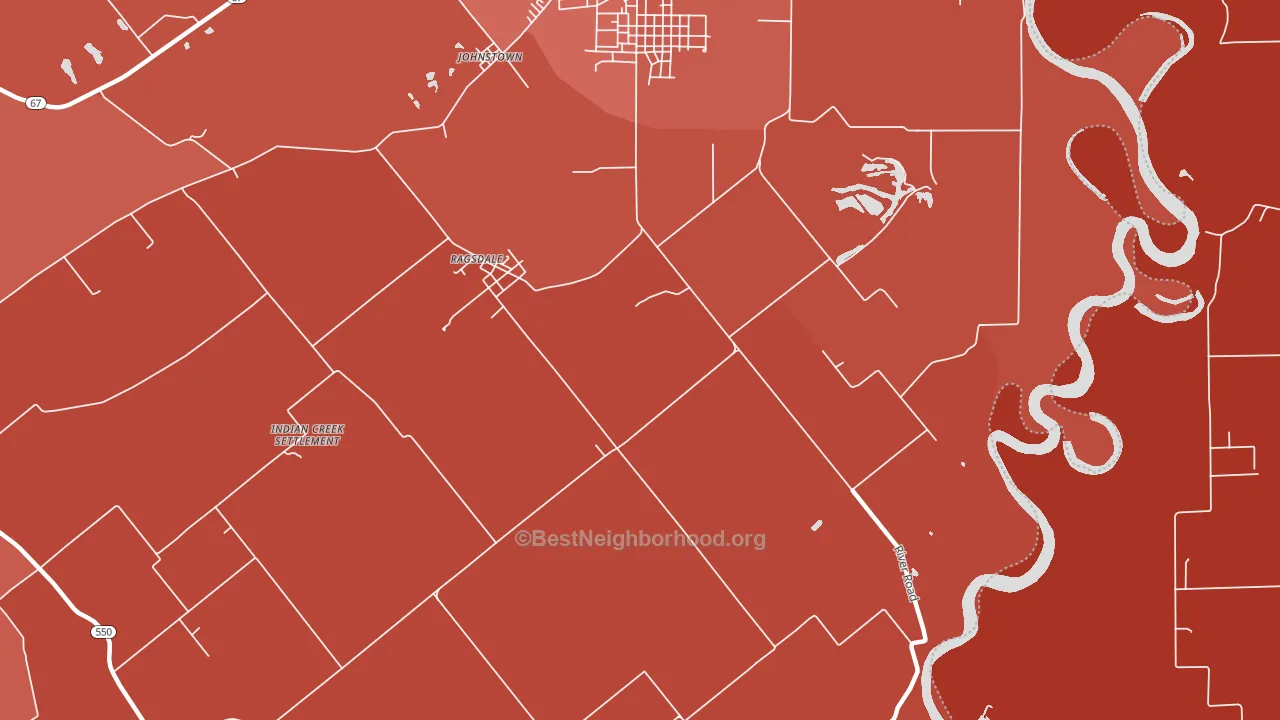 Ragsdale, IN block-group political-lean map