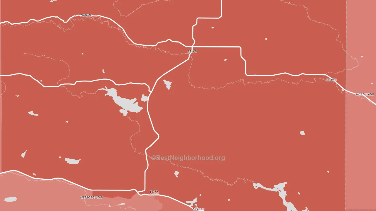 Ralph, MI block-group political-lean map