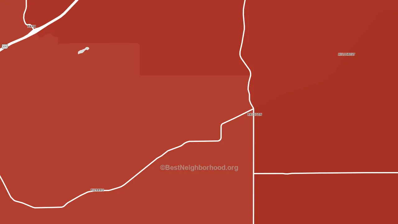Ralston, WA block-group political-lean map