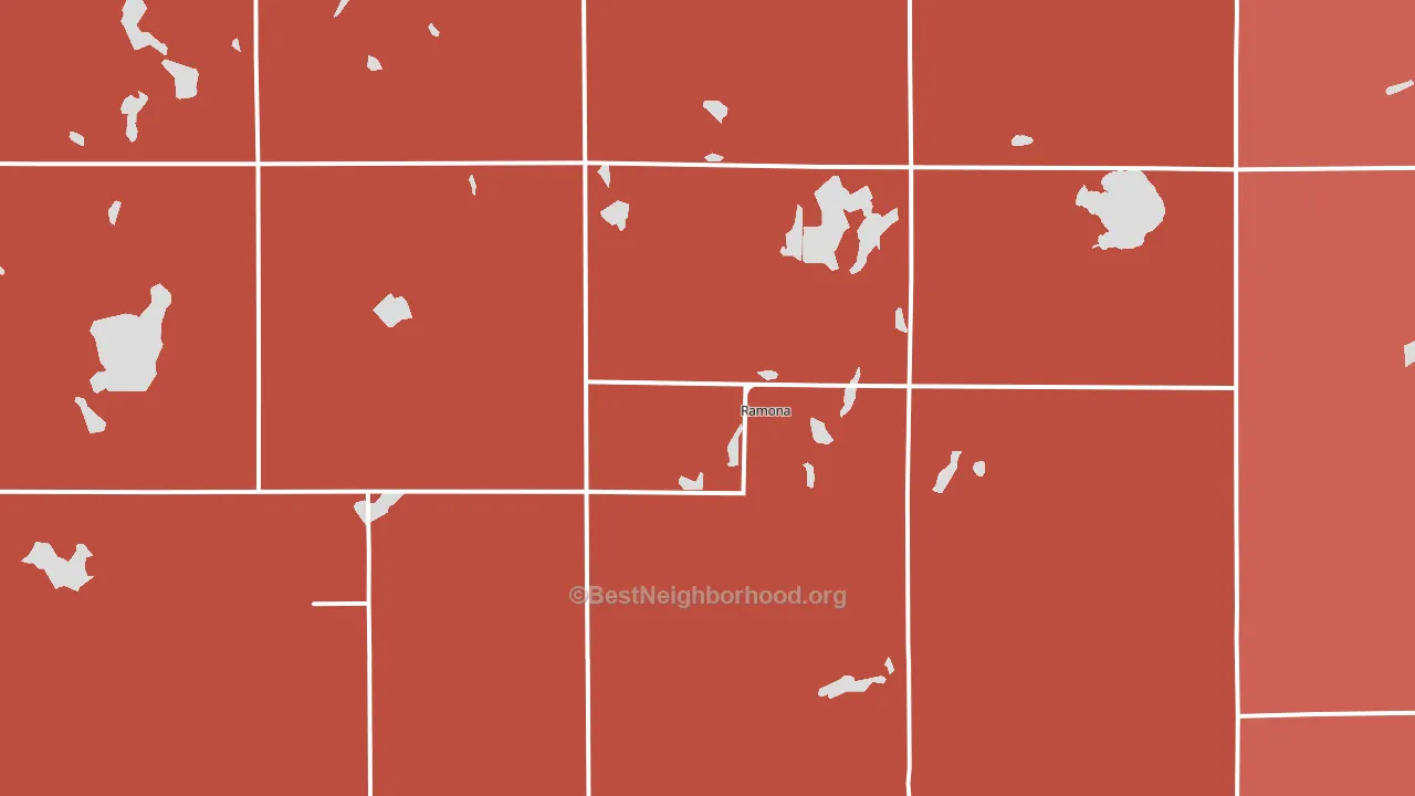 Ramona, SD block-group political-lean map