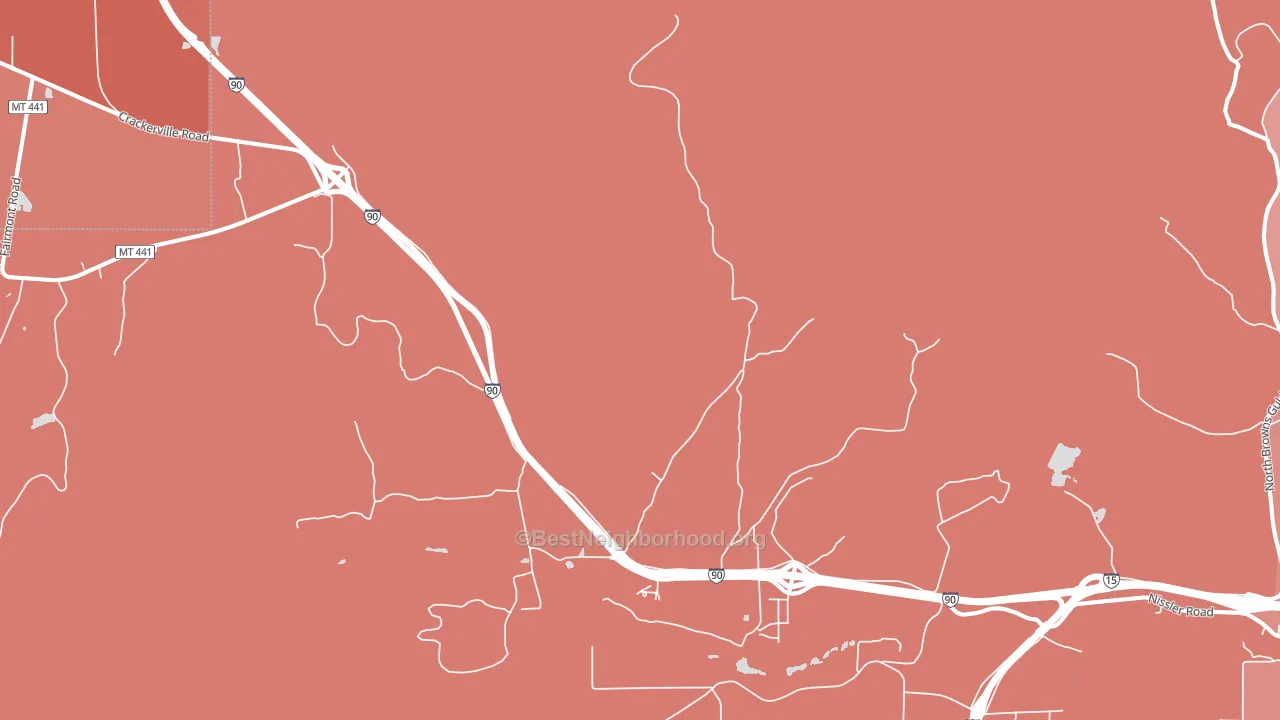 Ramsay, MT block-group political-lean map