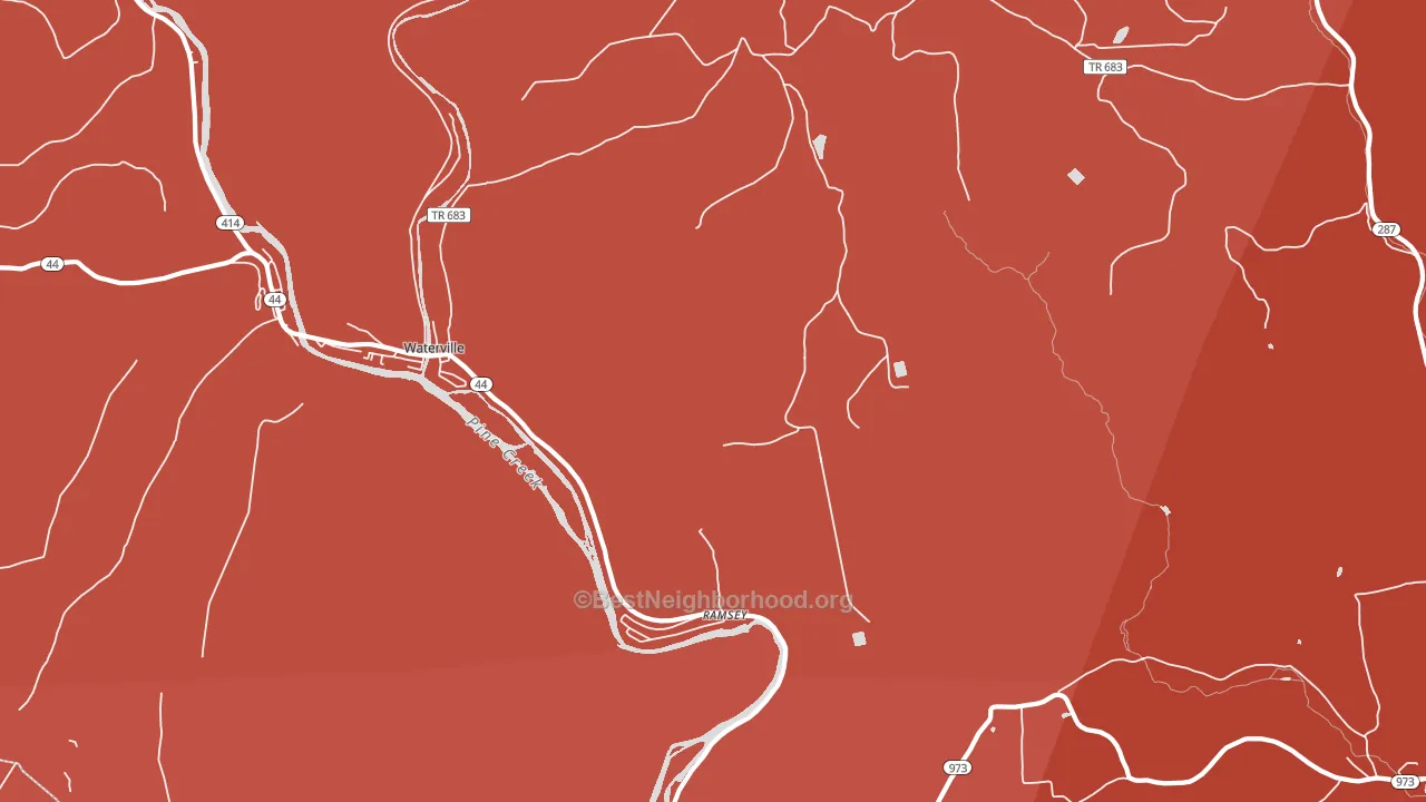 Ramsey, PA block-group political-lean map