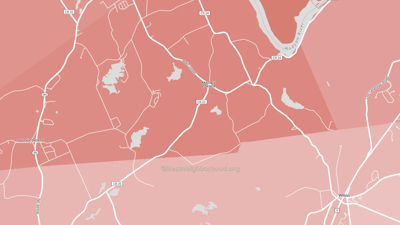 Randall Corner, NY block-group political-lean map