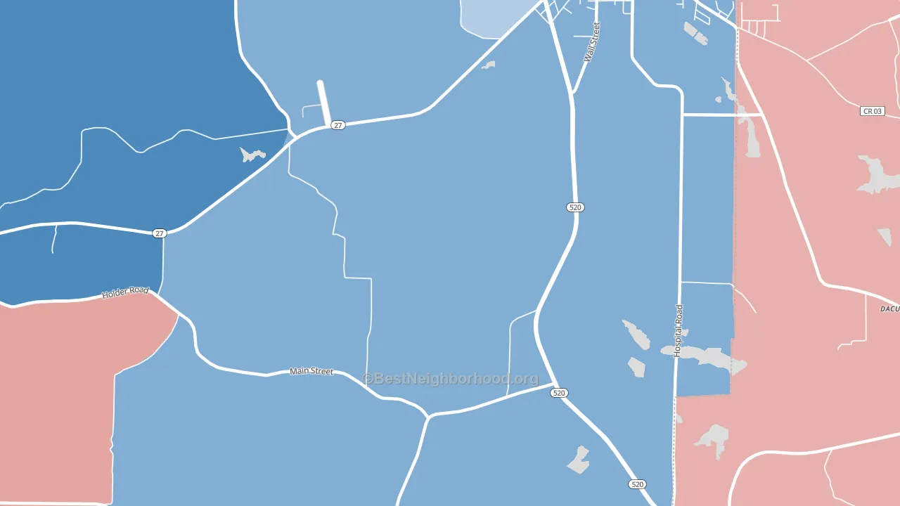 Randall, GA block-group political-lean map