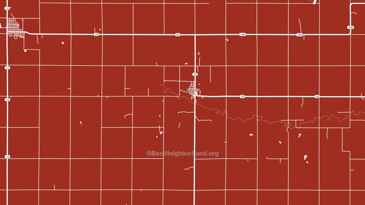 Randall, KS block-group political-lean map