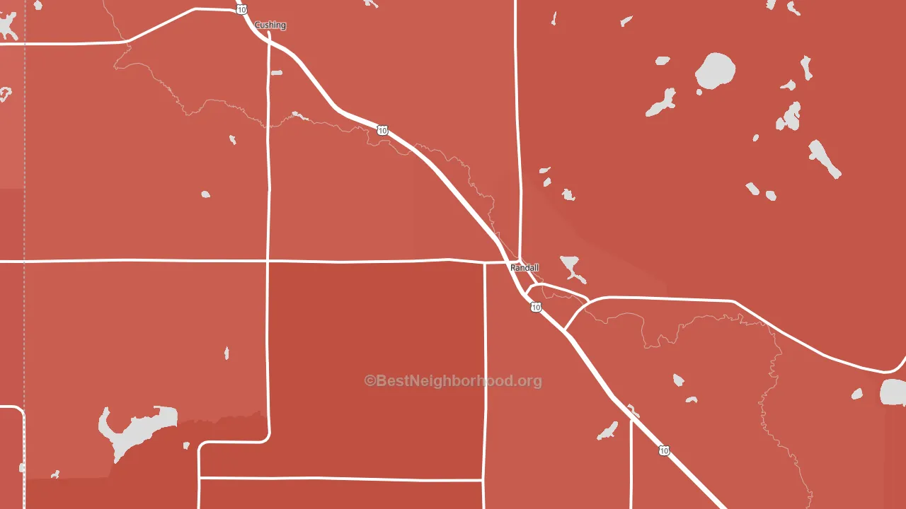 Randall, MN block-group political-lean map