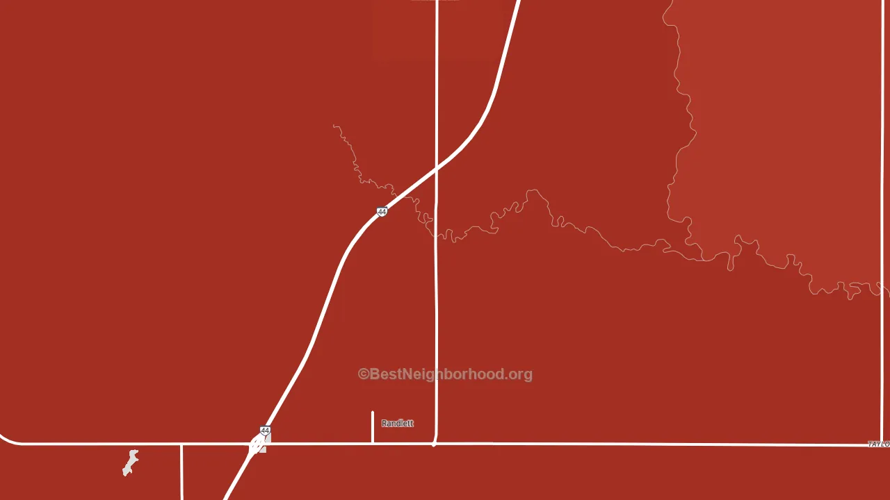 Randlett, OK block-group political-lean map