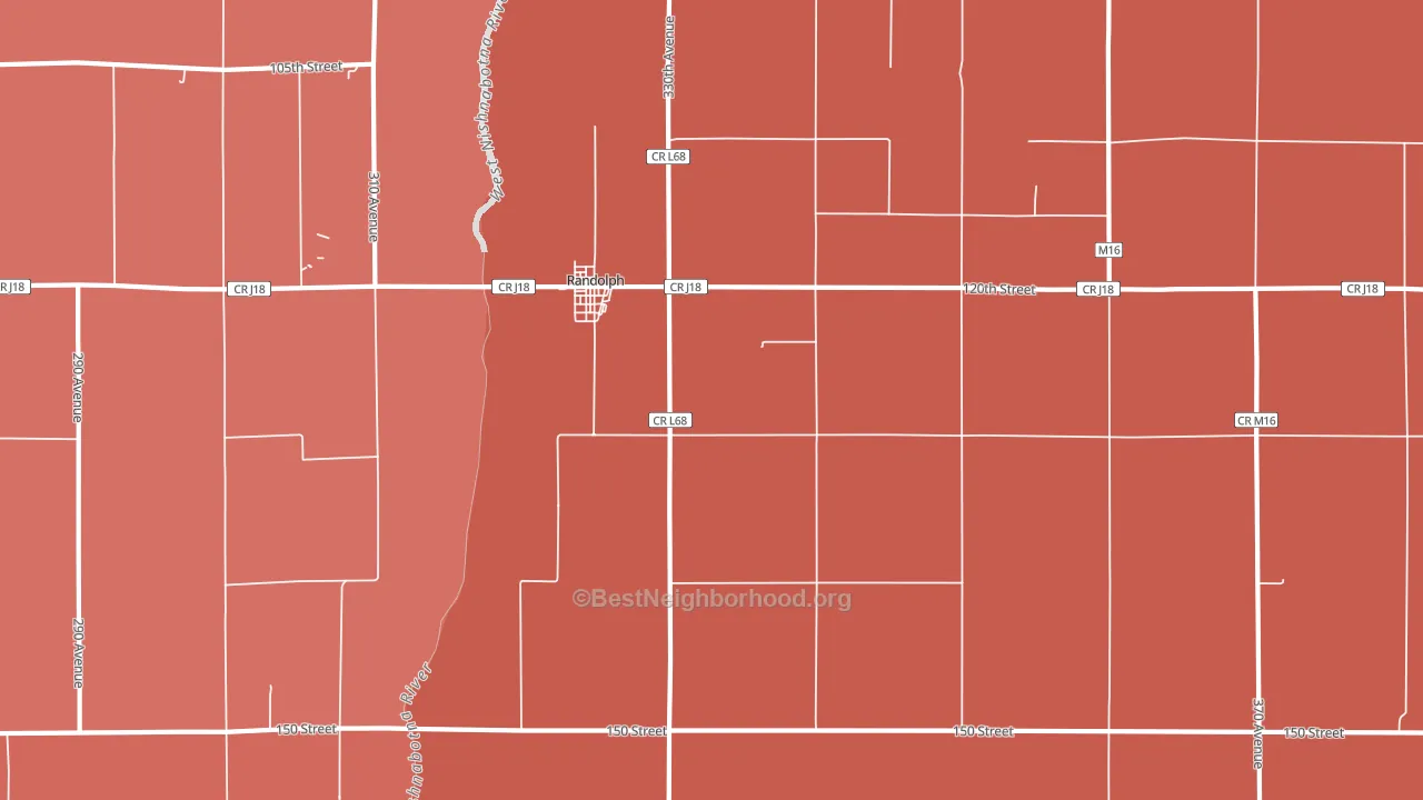 Randolph, IA block-group political-lean map