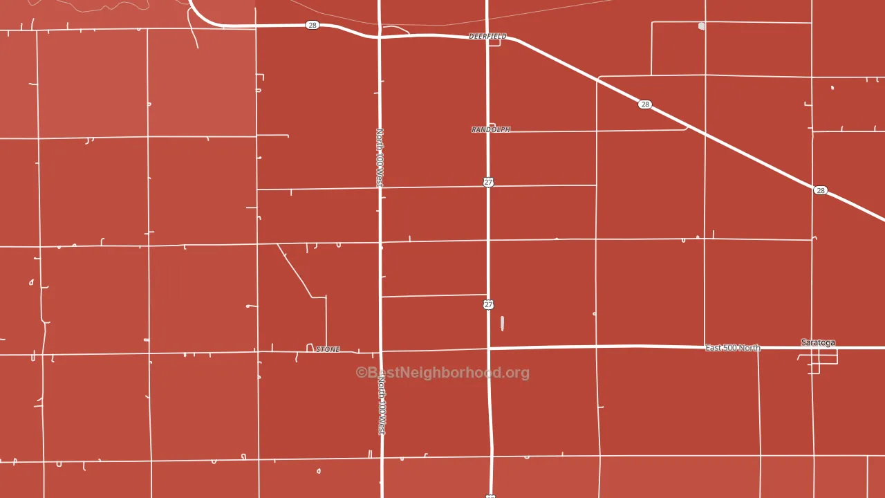 Randolph, IN block-group political-lean map