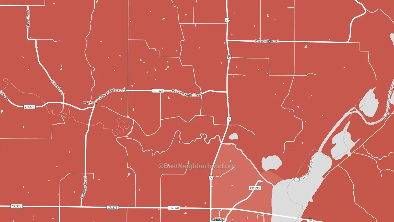 Randolph, KS block-group political-lean map