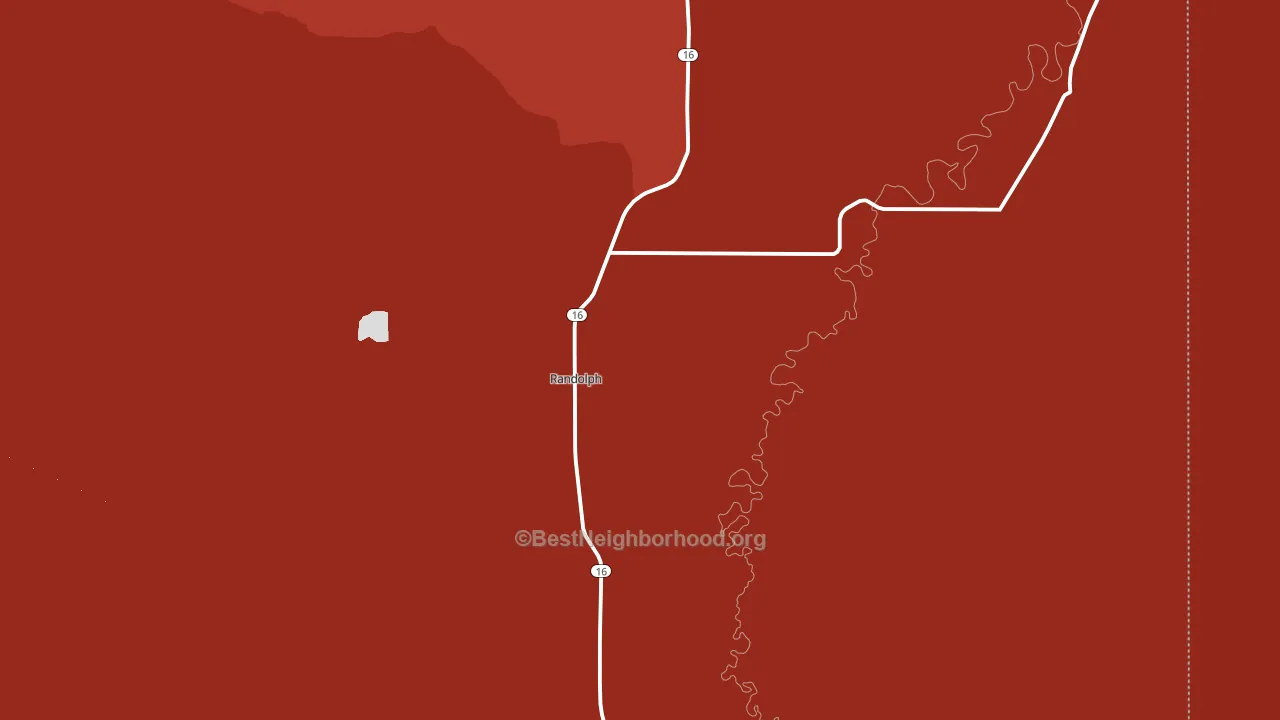 Randolph, UT block-group political-lean map