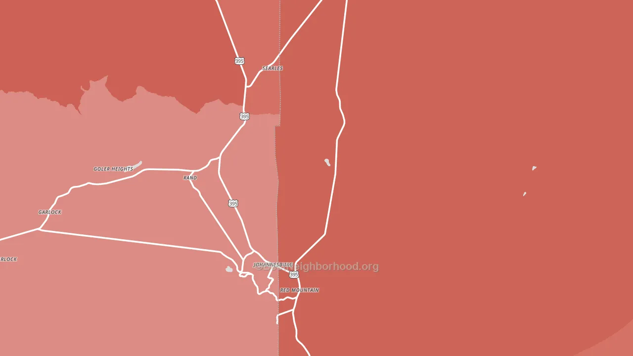 Randsburg, CA block-group political-lean map