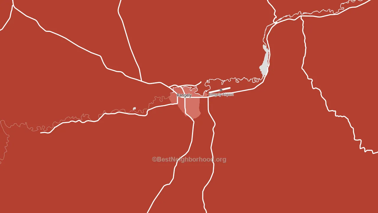 Rangely, CO block-group political-lean map