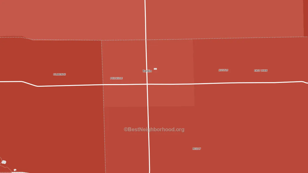 Rankin, IL block-group political-lean map