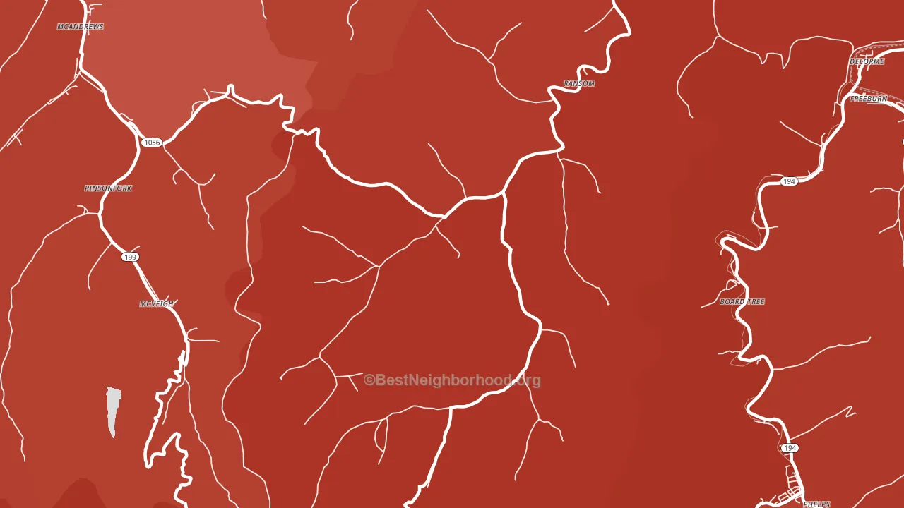 Ransom, KY block-group political-lean map