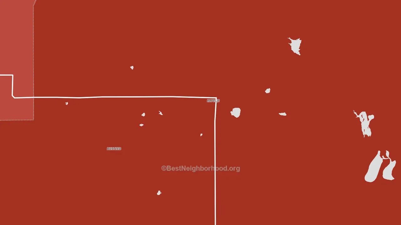Rapelje, MT block-group political-lean map
