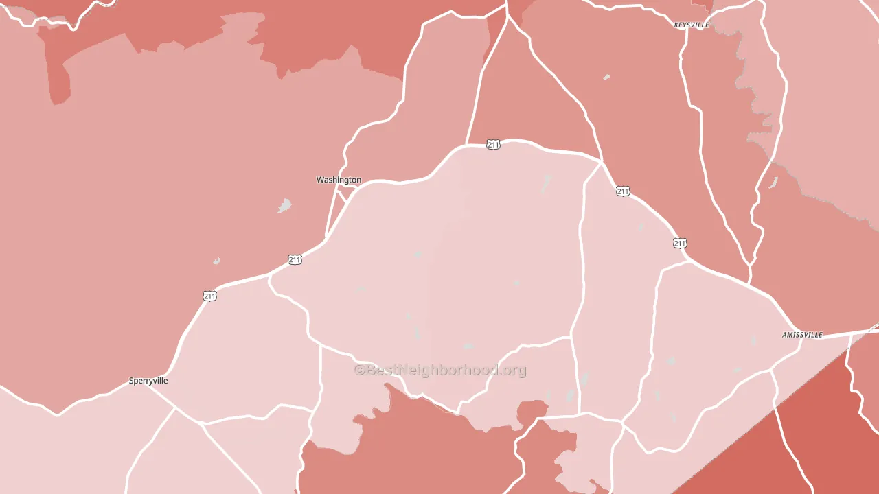 Rappahannock County, VA block-group political-lean map