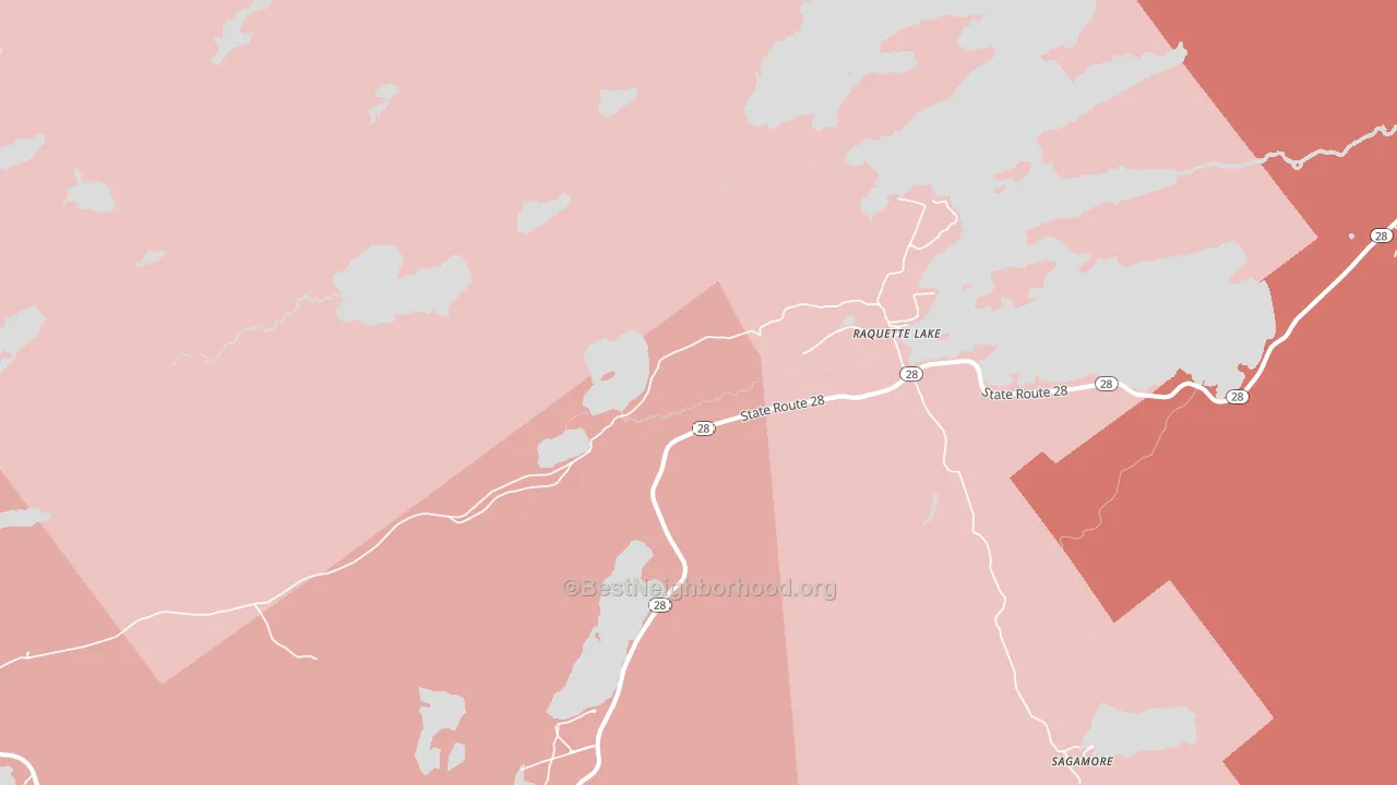 Raquette Lake, NY block-group political-lean map