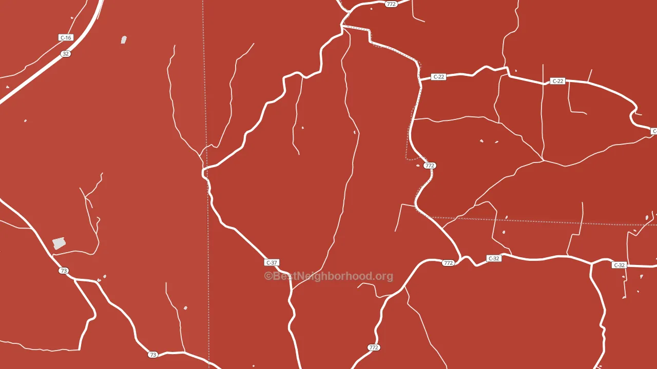 Rarden, OH block-group political-lean map