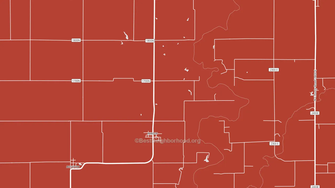 Rardin, IL block-group political-lean map
