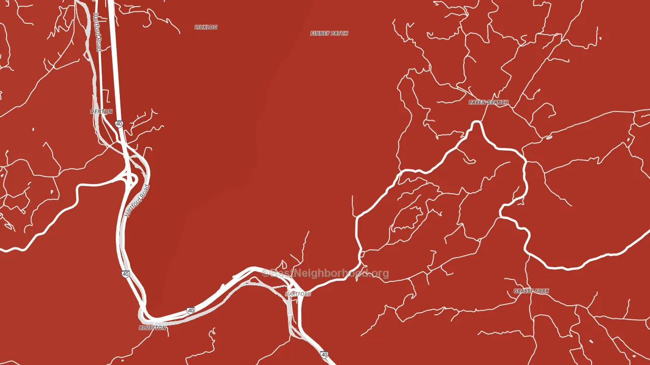 Raven Branch, TN block-group political-lean map