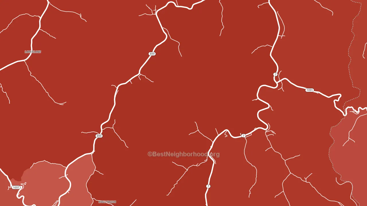 Raven, KY block-group political-lean map