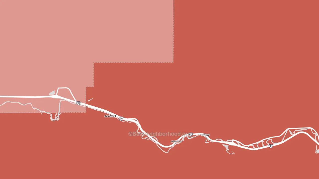 Ravenna, MT block-group political-lean map