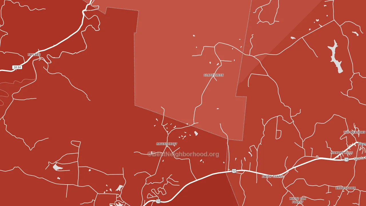 Ravenscroft, TN block-group political-lean map