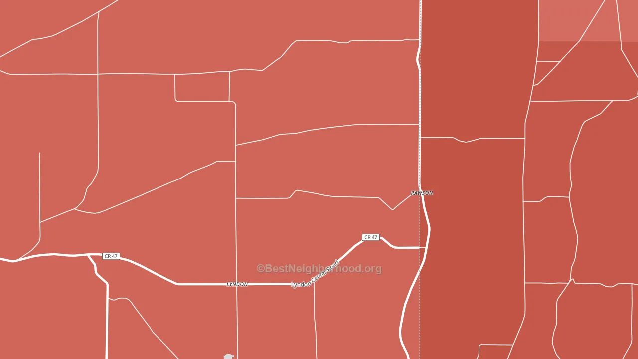 Rawson, NY block-group political-lean map