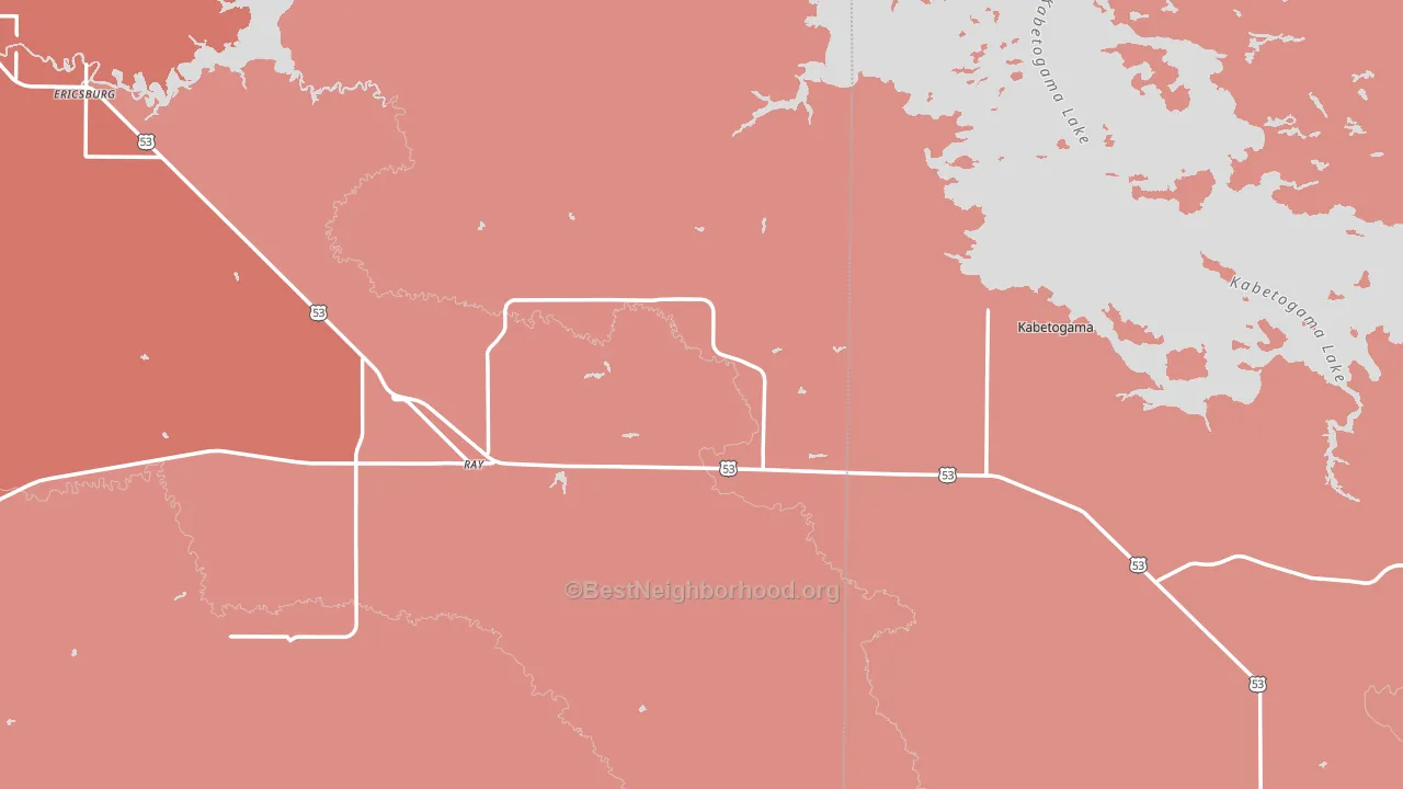 Ray, MN block-group political-lean map