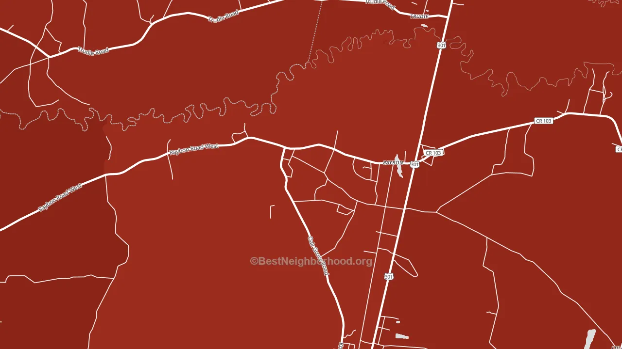 Raybon, GA block-group political-lean map