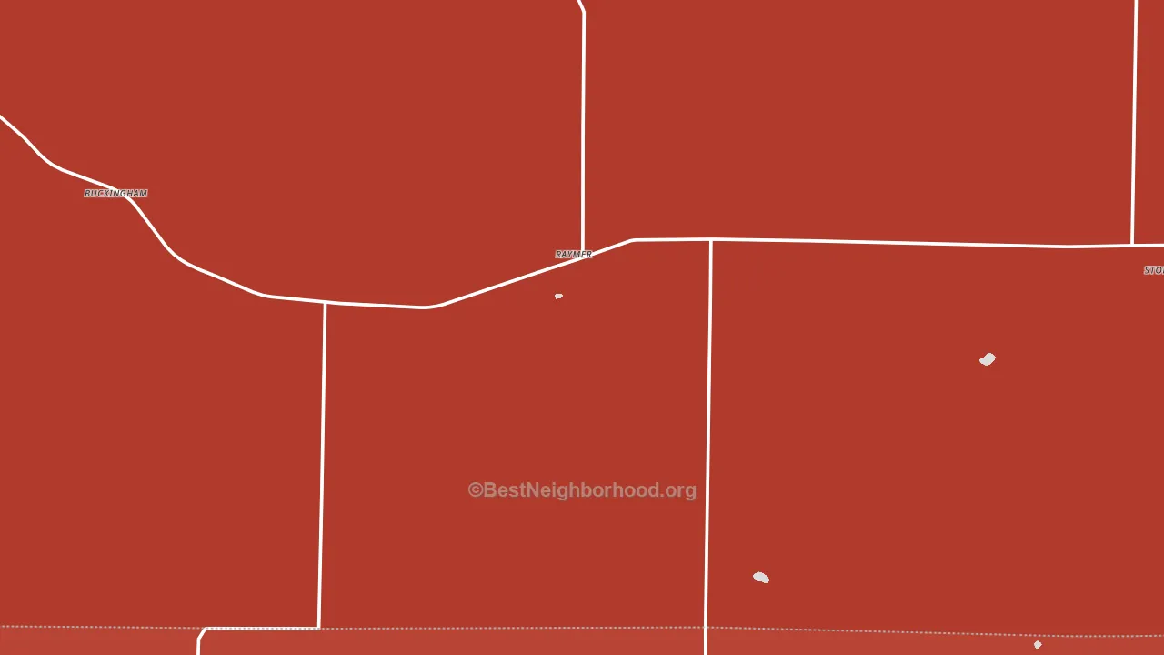 Raymer, CO block-group political-lean map