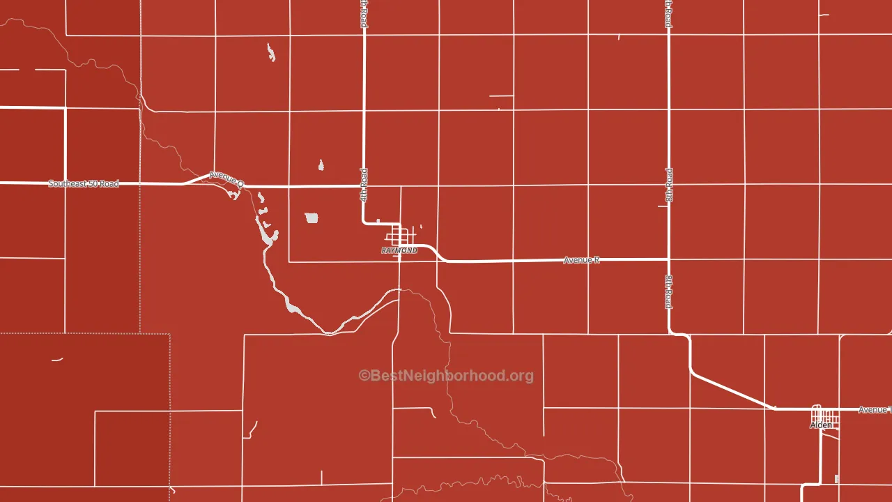 Raymond, KS block-group political-lean map