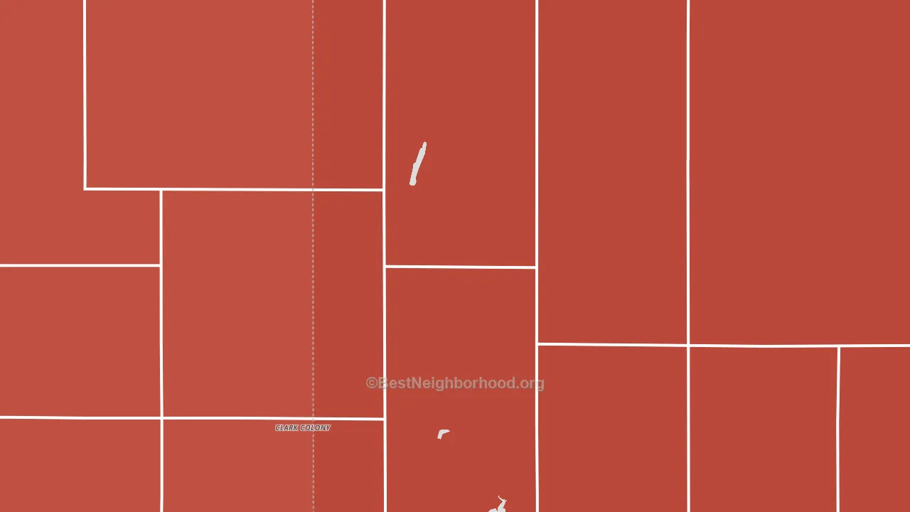 Raymond, SD block-group political-lean map