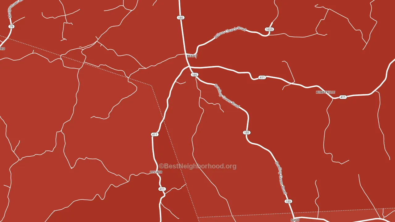 Ready, KY block-group political-lean map