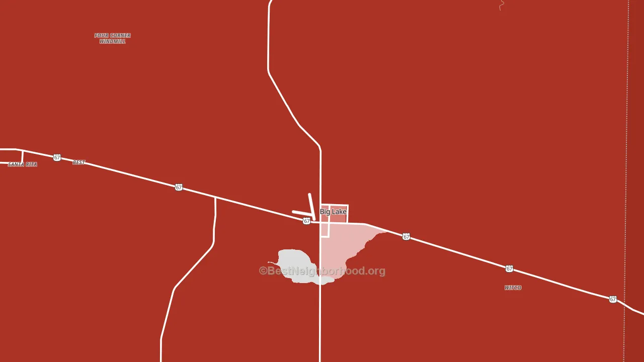 Reagan County, TX block-group political-lean map