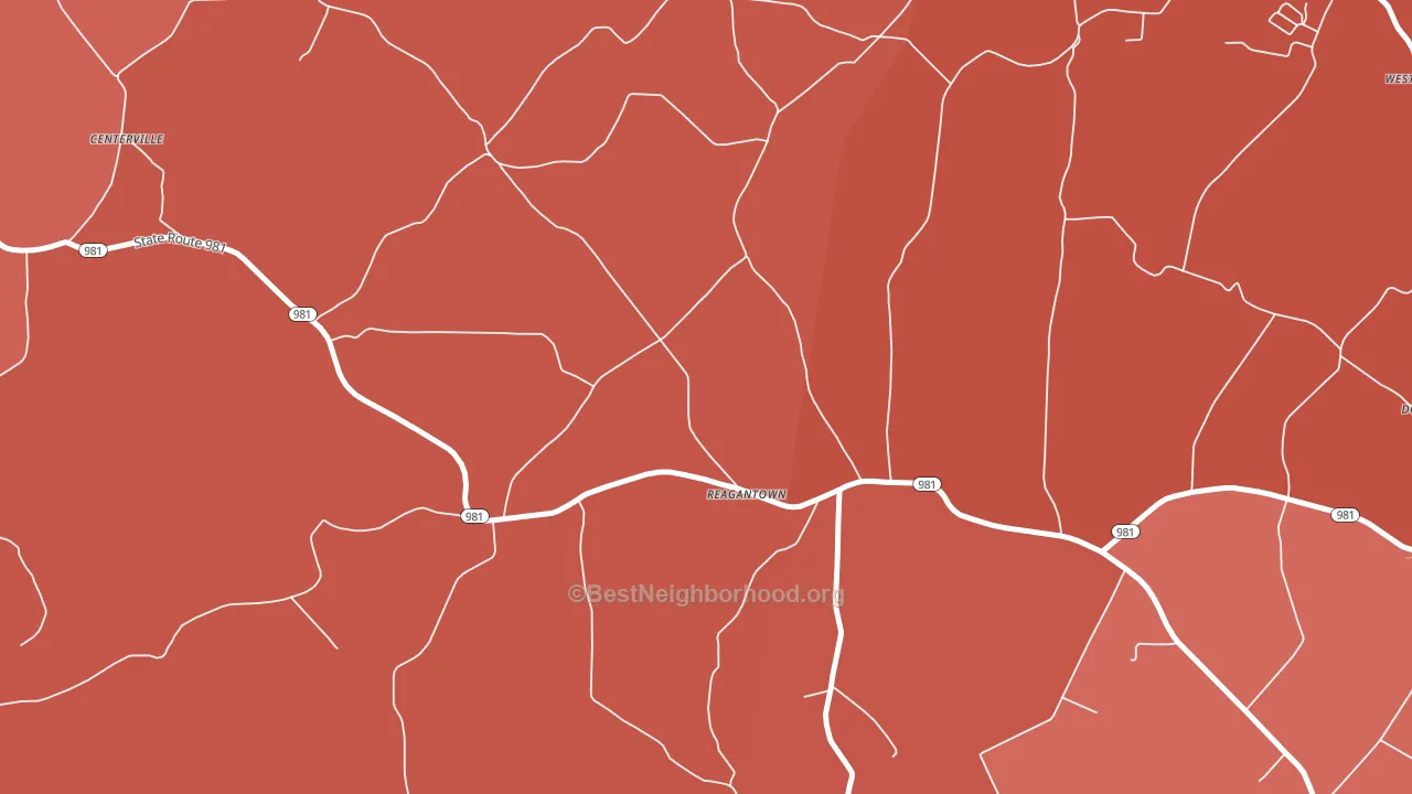 Reagantown, PA block-group political-lean map