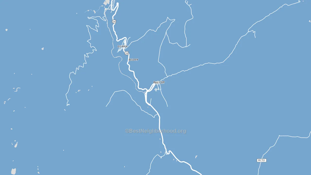 Red Cliff, CO block-group political-lean map