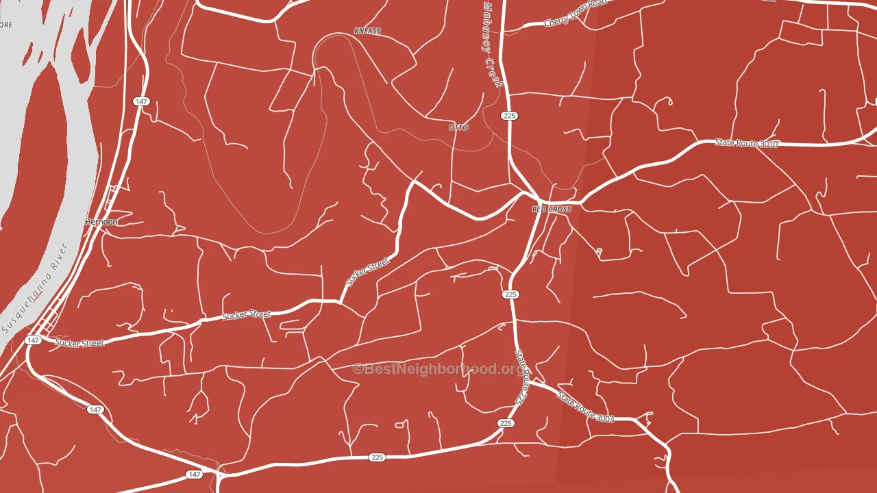 Red Cross, PA block-group political-lean map