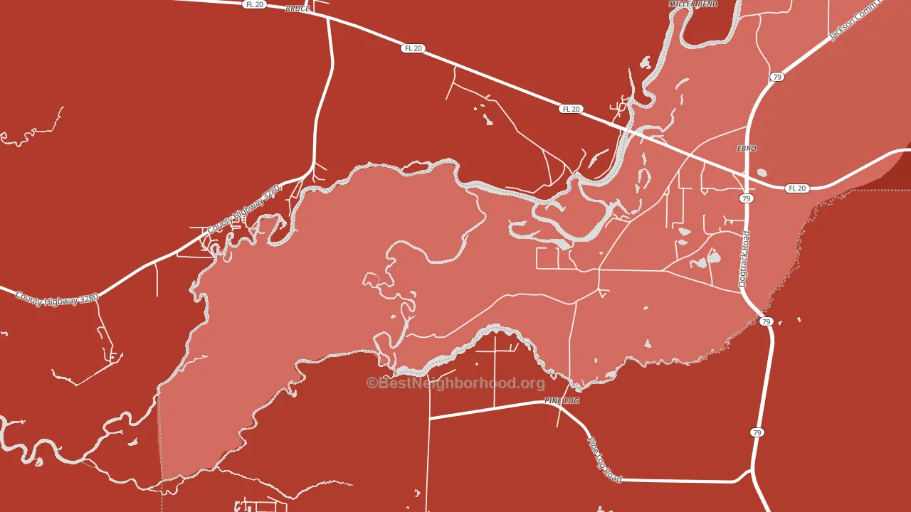 Red Head, FL block-group political-lean map