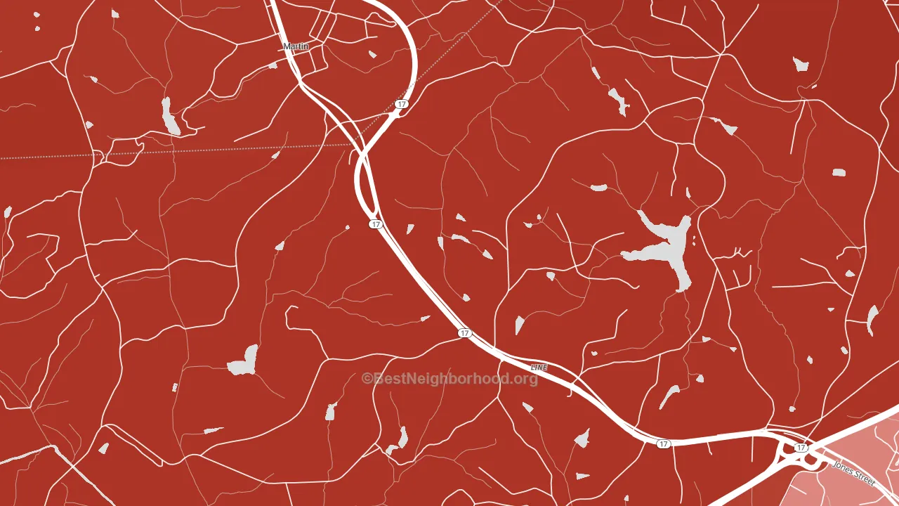 Red Hill, GA block-group political-lean map